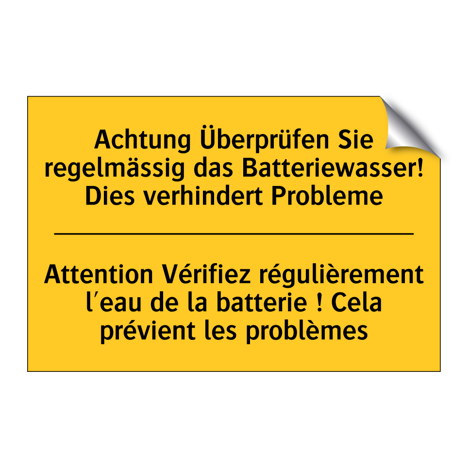 Achtung Überprüfen Sie regelmässig  /.../ - Attention Vérifiez régulièrement  /.../