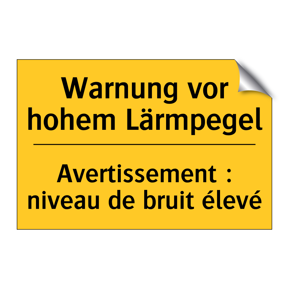 Warnung vor hohem Lärmpegel - Avertissement : niveau de bruit  /.../