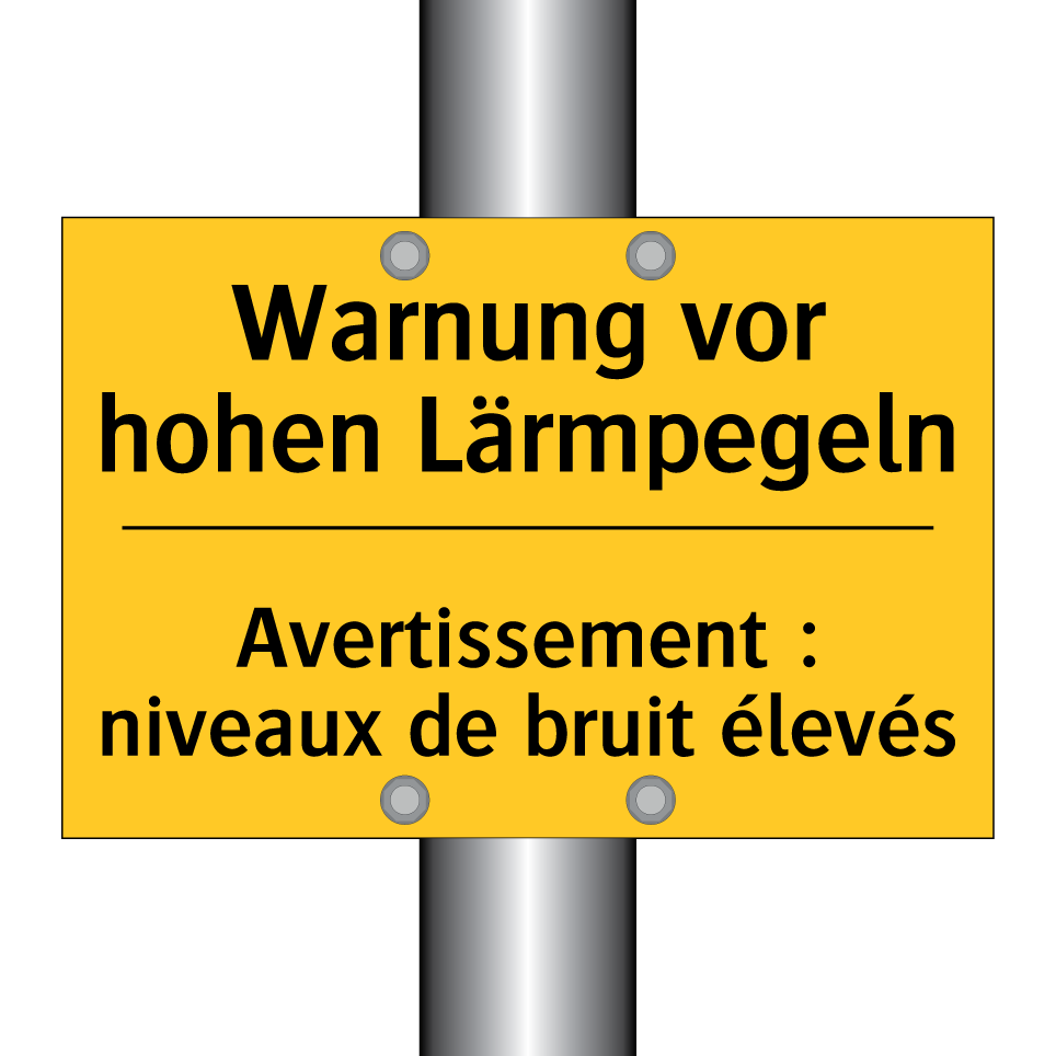 Warnung vor hohen Lärmpegeln - Avertissement : niveaux de bruit  /.../