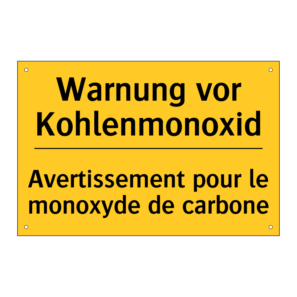 Warnung vor Kohlenmonoxid - Avertissement pour le monoxyde  /.../