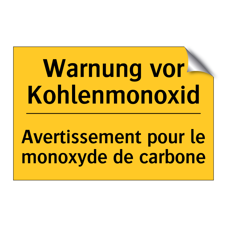 Warnung vor Kohlenmonoxid - Avertissement pour le monoxyde  /.../