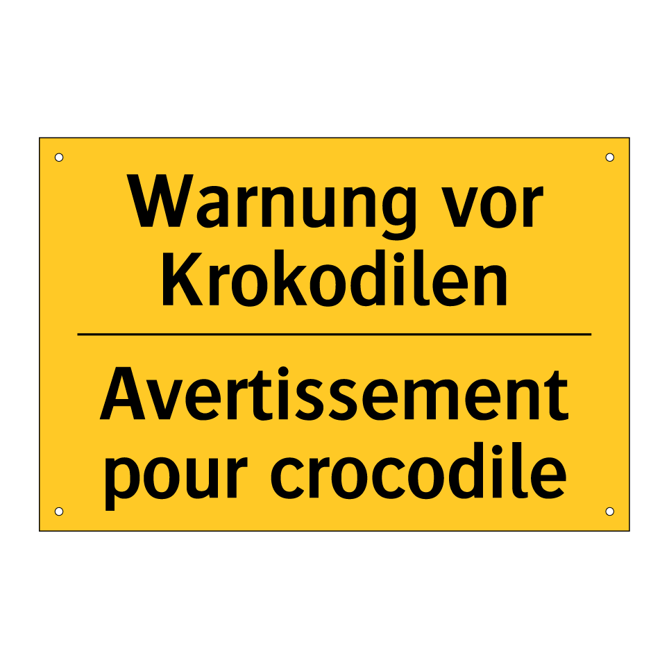 Warnung vor Krokodilen - Avertissement pour crocodile