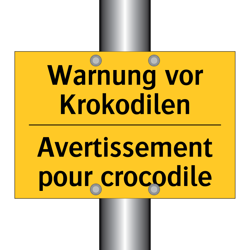 Warnung vor Krokodilen - Avertissement pour crocodile