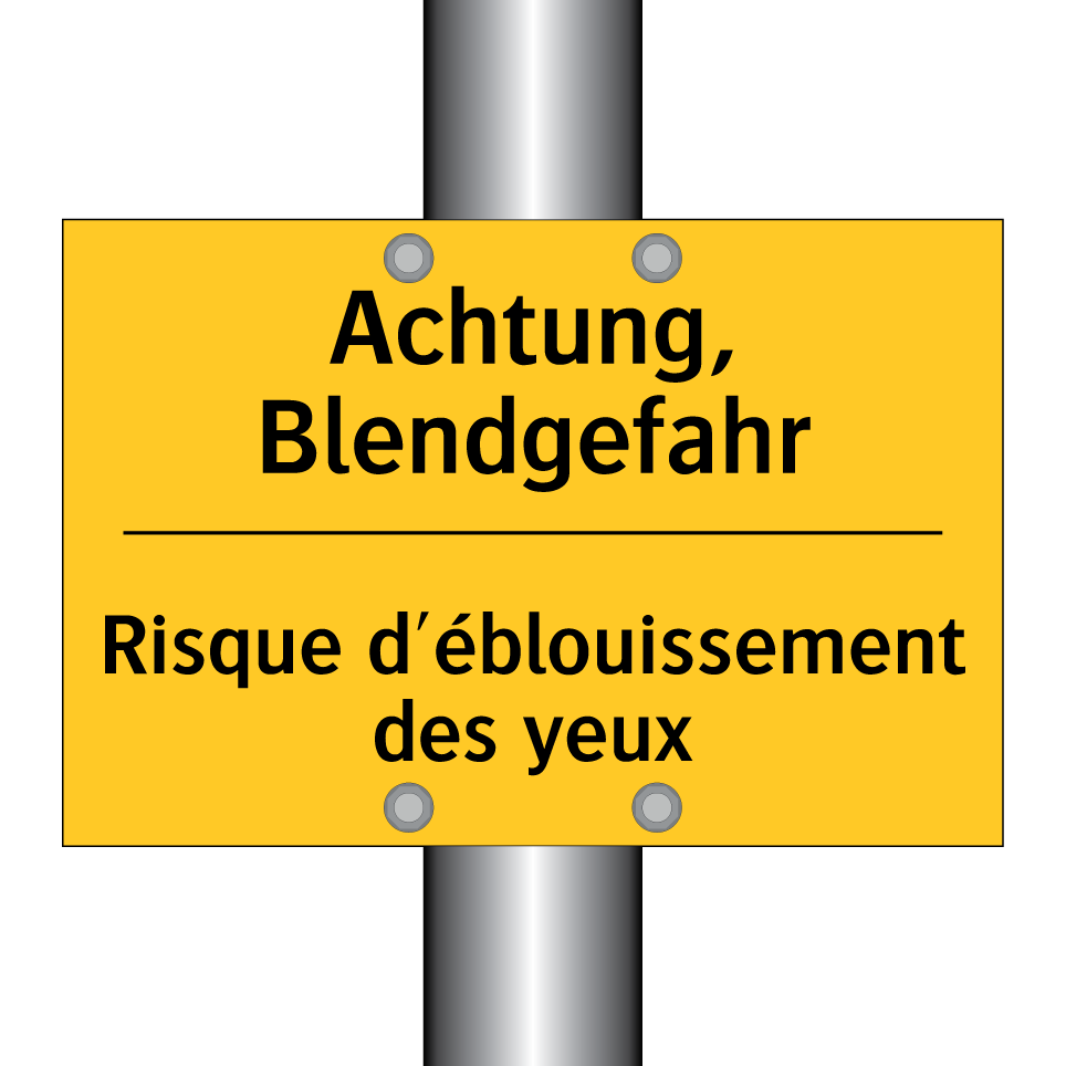 Achtung, Blendgefahr - Risque d'éblouissement des yeux /.../