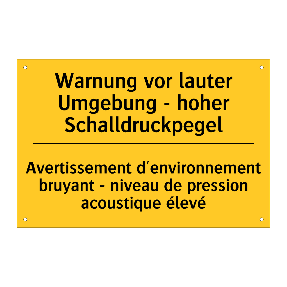 Warnung vor lauter Umgebung -  /.../ - Avertissement d'environnement  /.../