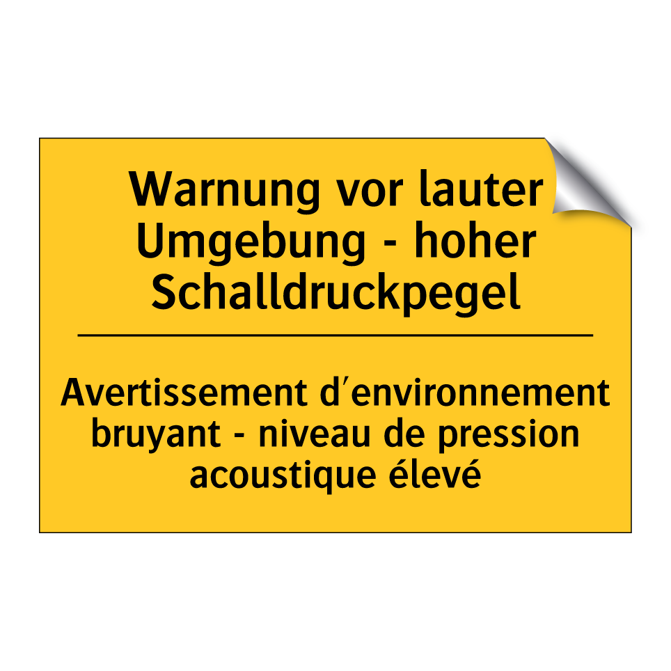 Warnung vor lauter Umgebung -  /.../ - Avertissement d'environnement  /.../
