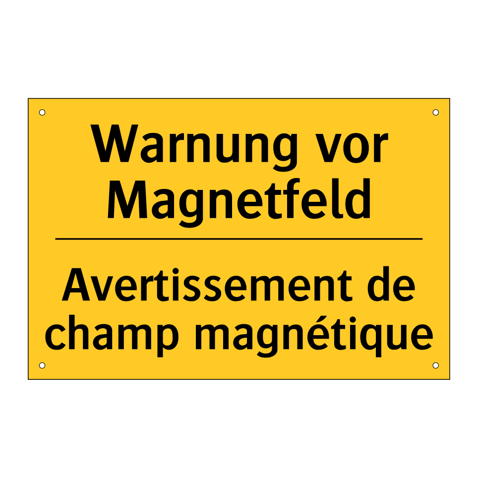 Warnung vor Magnetfeld - Avertissement de champ magnétique /.../