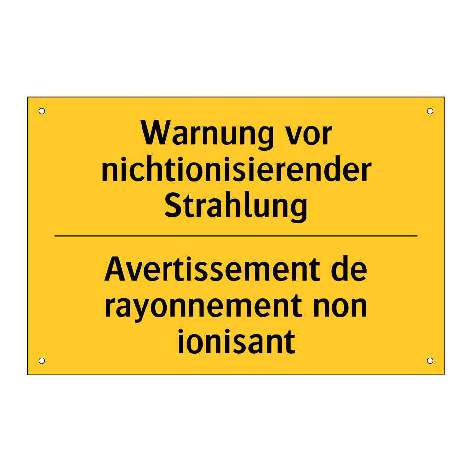 Warnung vor nichtionisierender  /.../ - Avertissement de rayonnement non  /.../