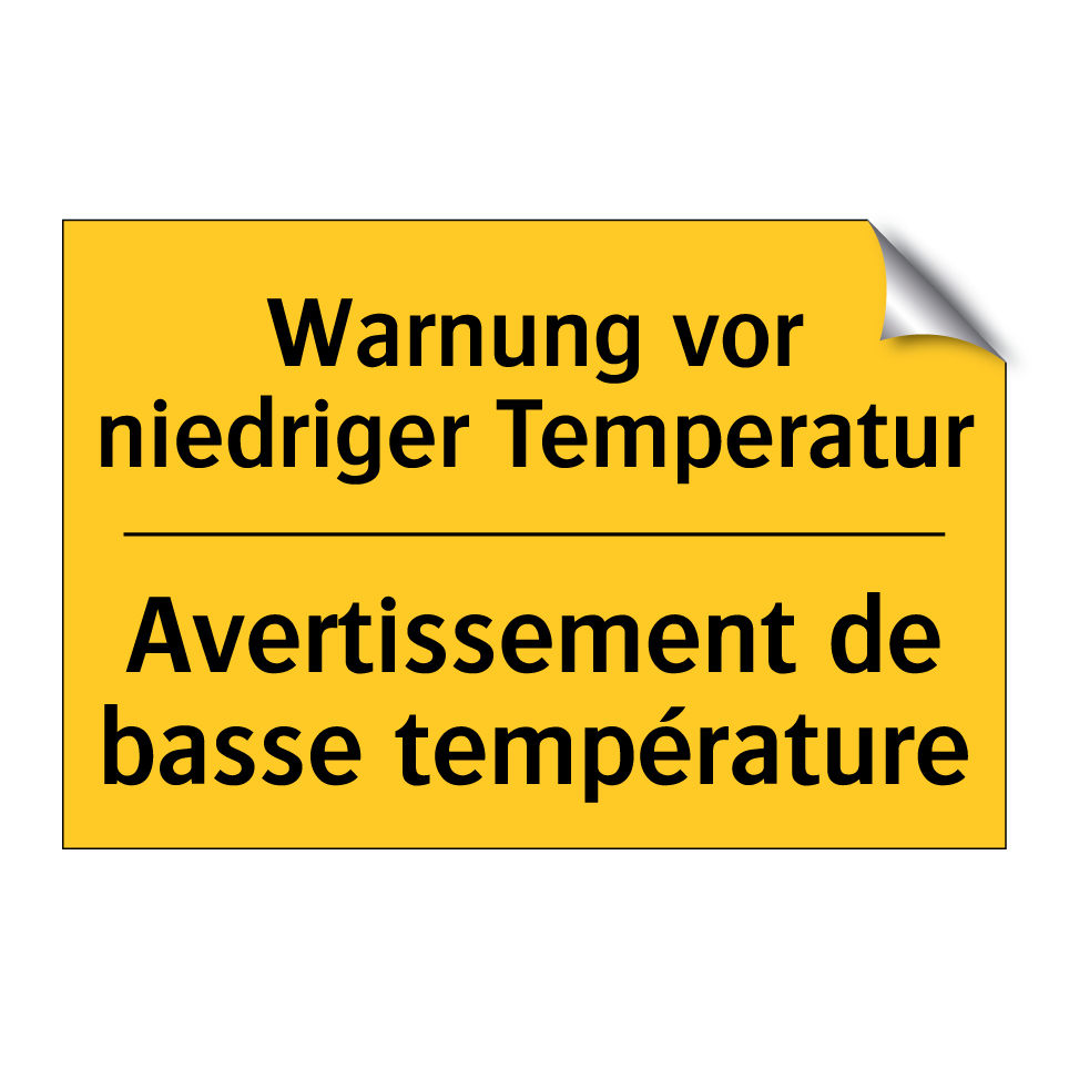 Warnung vor niedriger Temperatur /.../ - Avertissement de basse température /.../