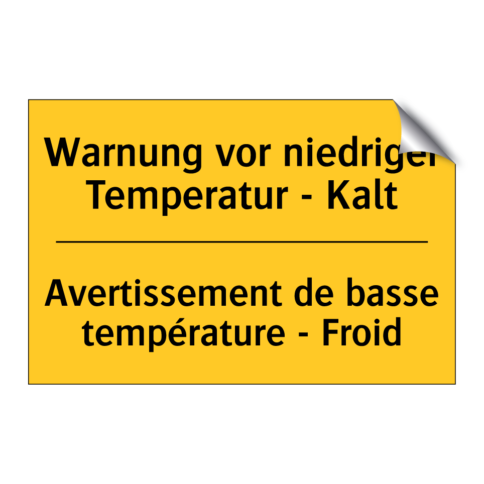 Warnung vor niedriger Temperatur  /.../ - Avertissement de basse température  /.../