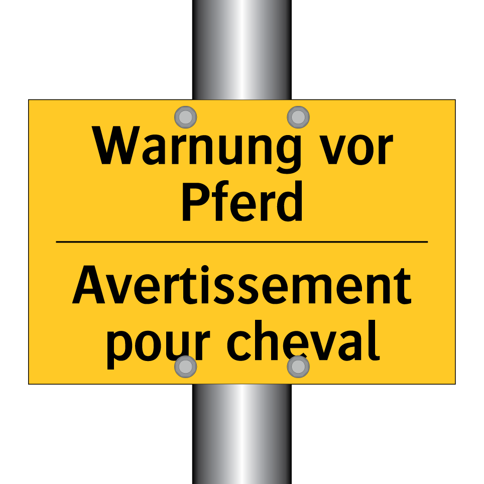 Warnung vor Pferd - Avertissement pour cheval