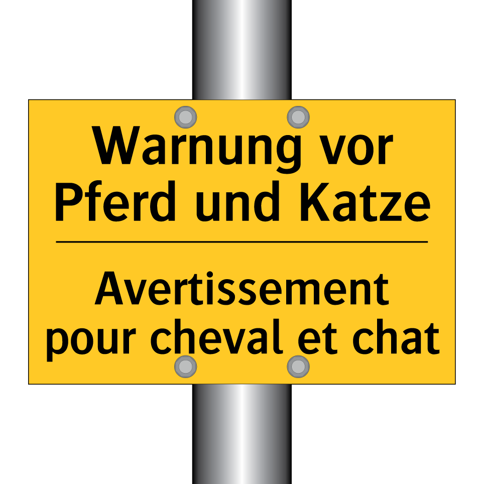 Warnung vor Pferd und Katze - Avertissement pour cheval et chat /.../
