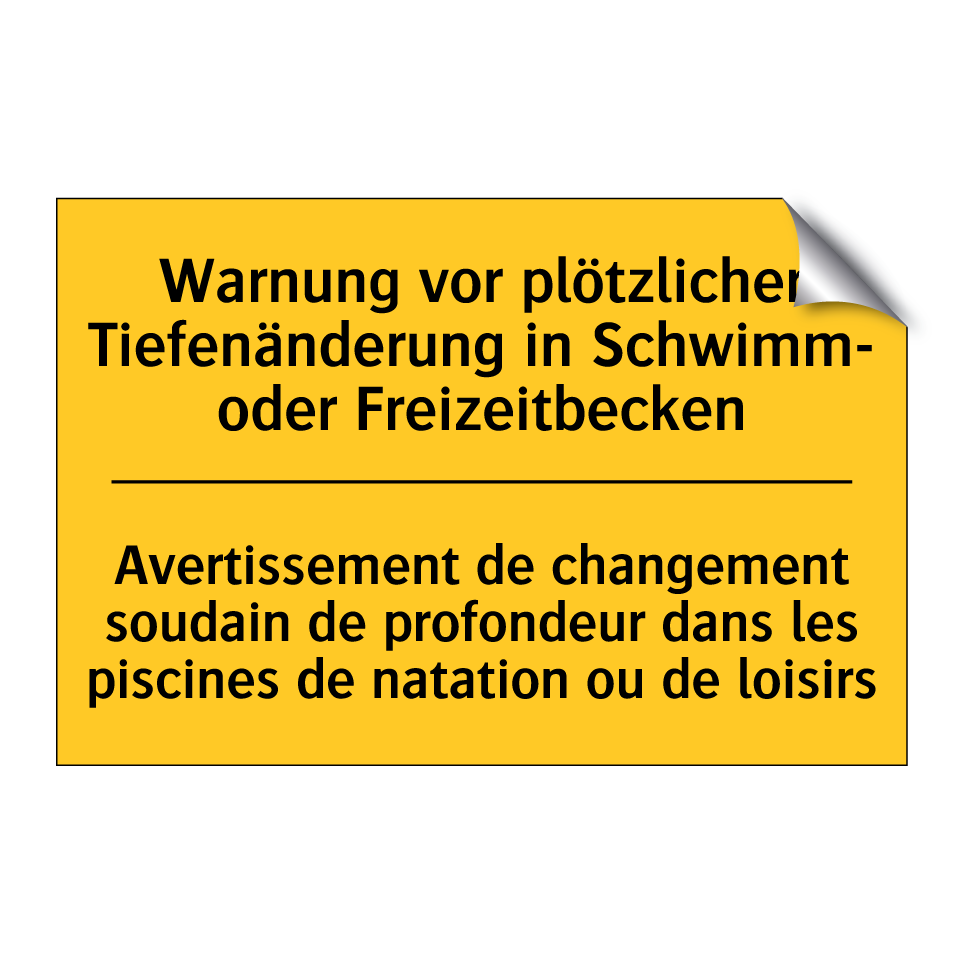 Warnung vor plötzlicher Tiefenänderung  /.../ - Avertissement de changement soudain  /.../