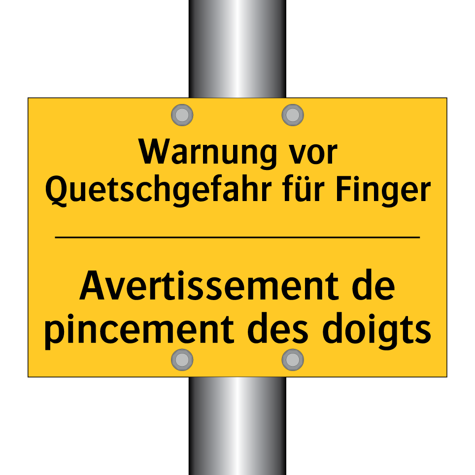 Warnung vor Quetschgefahr für  /.../ - Avertissement de pincement des  /.../