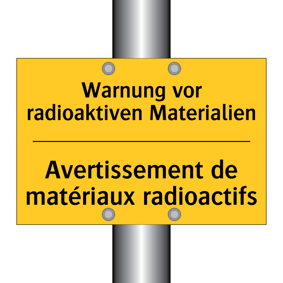 Warnung vor radioaktiven Materialien /.../ - Avertissement de matériaux radioactifs /.../