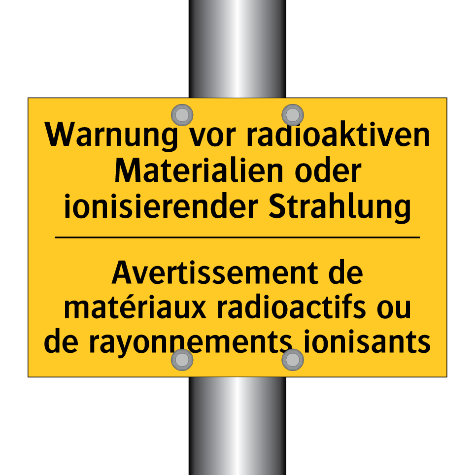 Warnung vor radioaktiven Materialien  /.../ - Avertissement de matériaux radioactifs  /.../