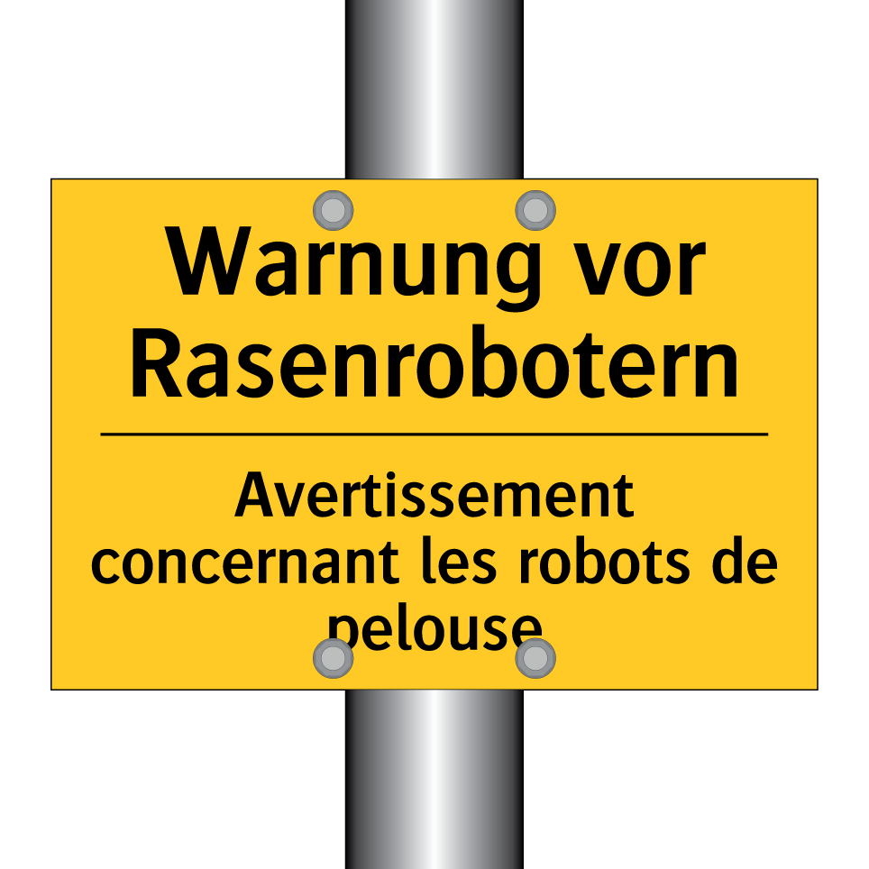 Warnung vor Rasenrobotern - Avertissement concernant les robots  /.../