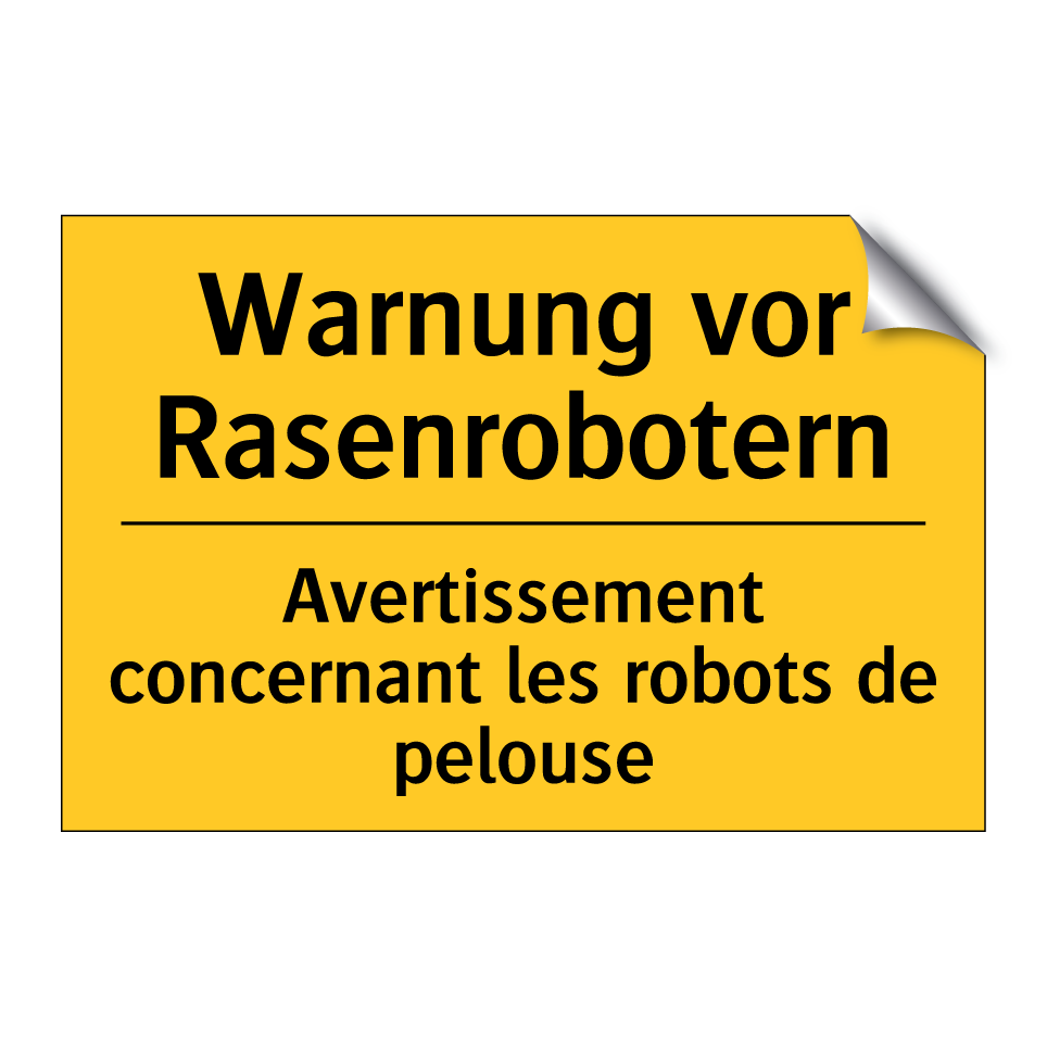 Warnung vor Rasenrobotern - Avertissement concernant les robots  /.../
