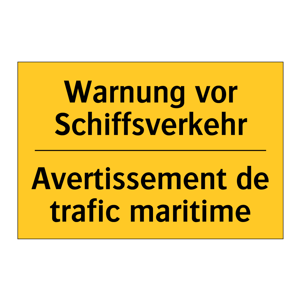 Warnung vor Schiffsverkehr - Avertissement de trafic maritime /.../
