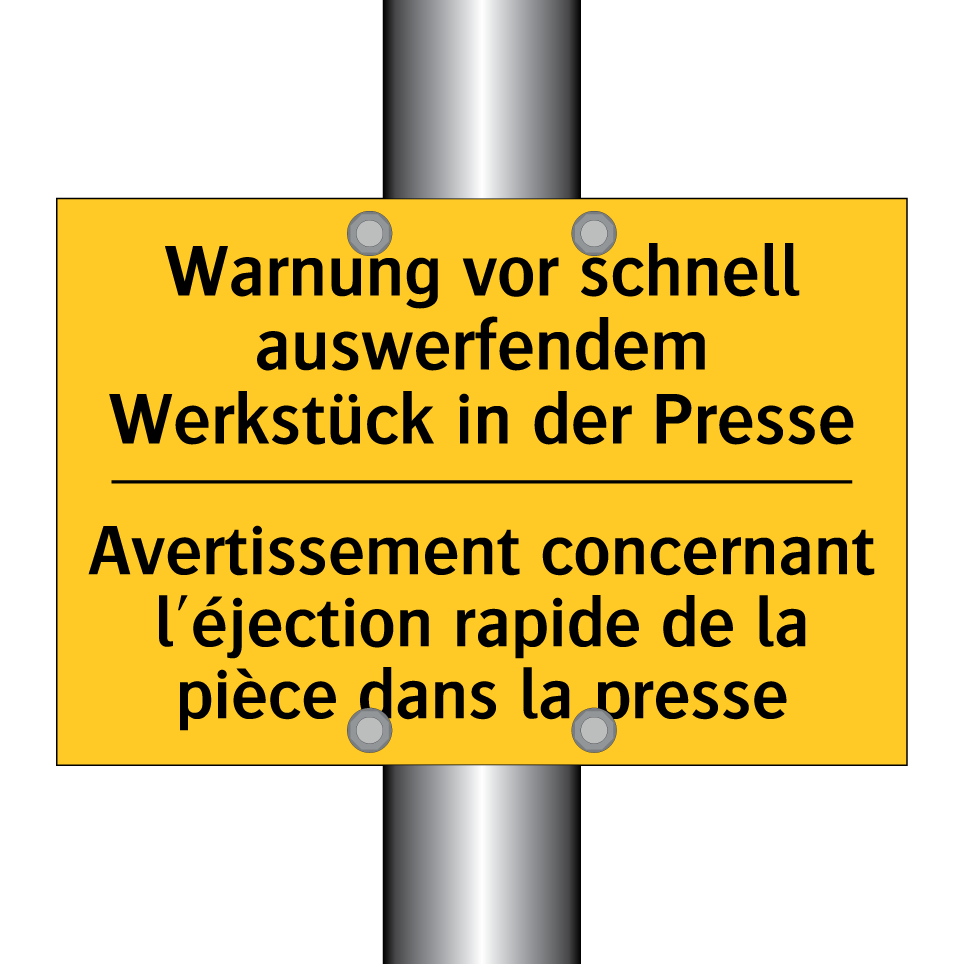 Warnung vor schnell auswerfendem  /.../ - Avertissement concernant l'éjection  /.../