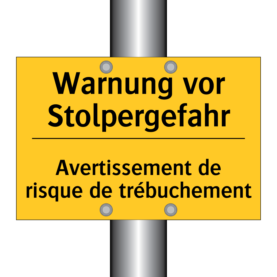 Warnung vor Stolpergefahr - Avertissement de risque de trébuchement /.../
