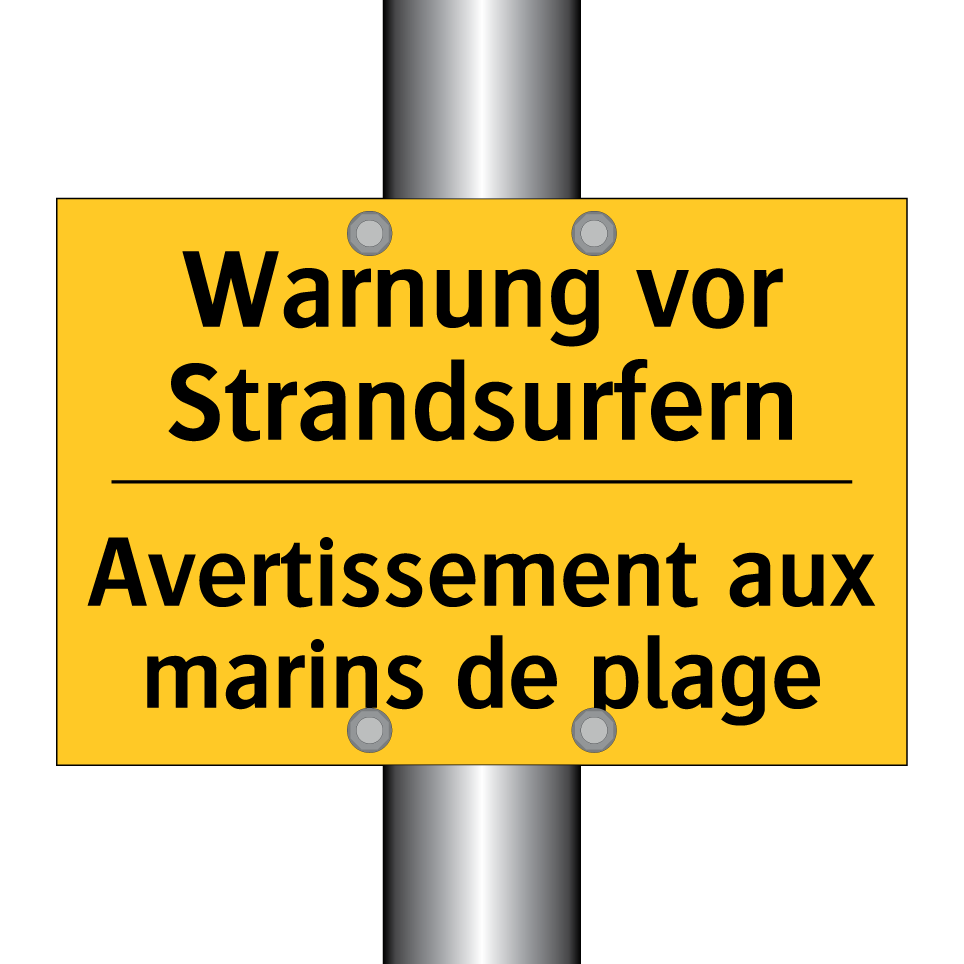 Warnung vor Strandsurfern - Avertissement aux marins de plage /.../