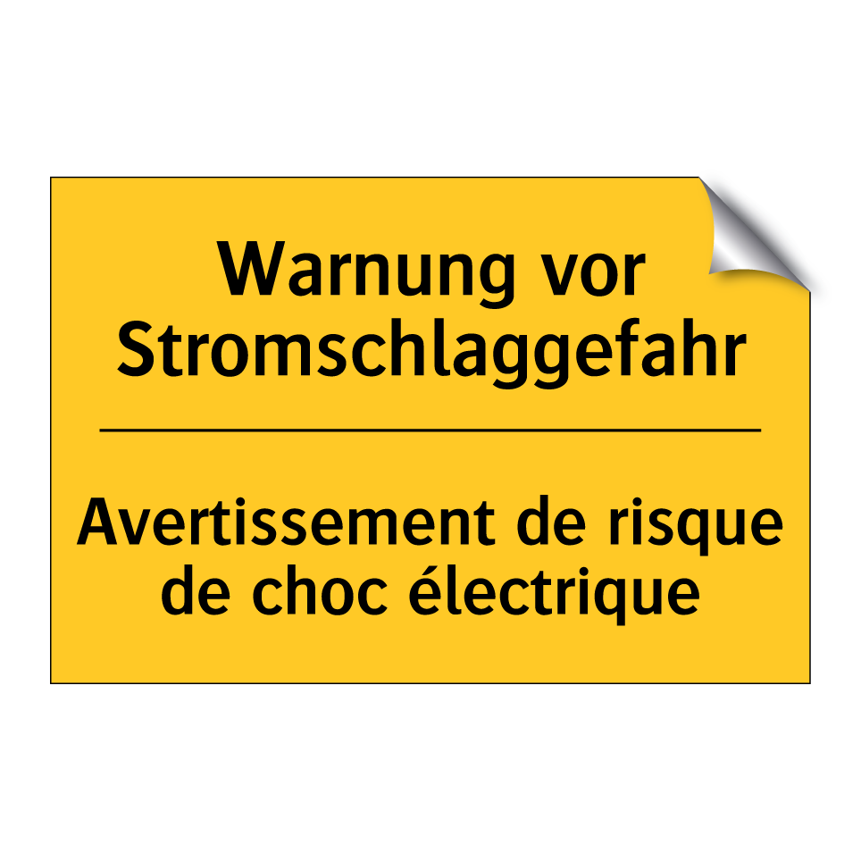 Warnung vor Stromschlaggefahr - Avertissement de risque de choc  /.../