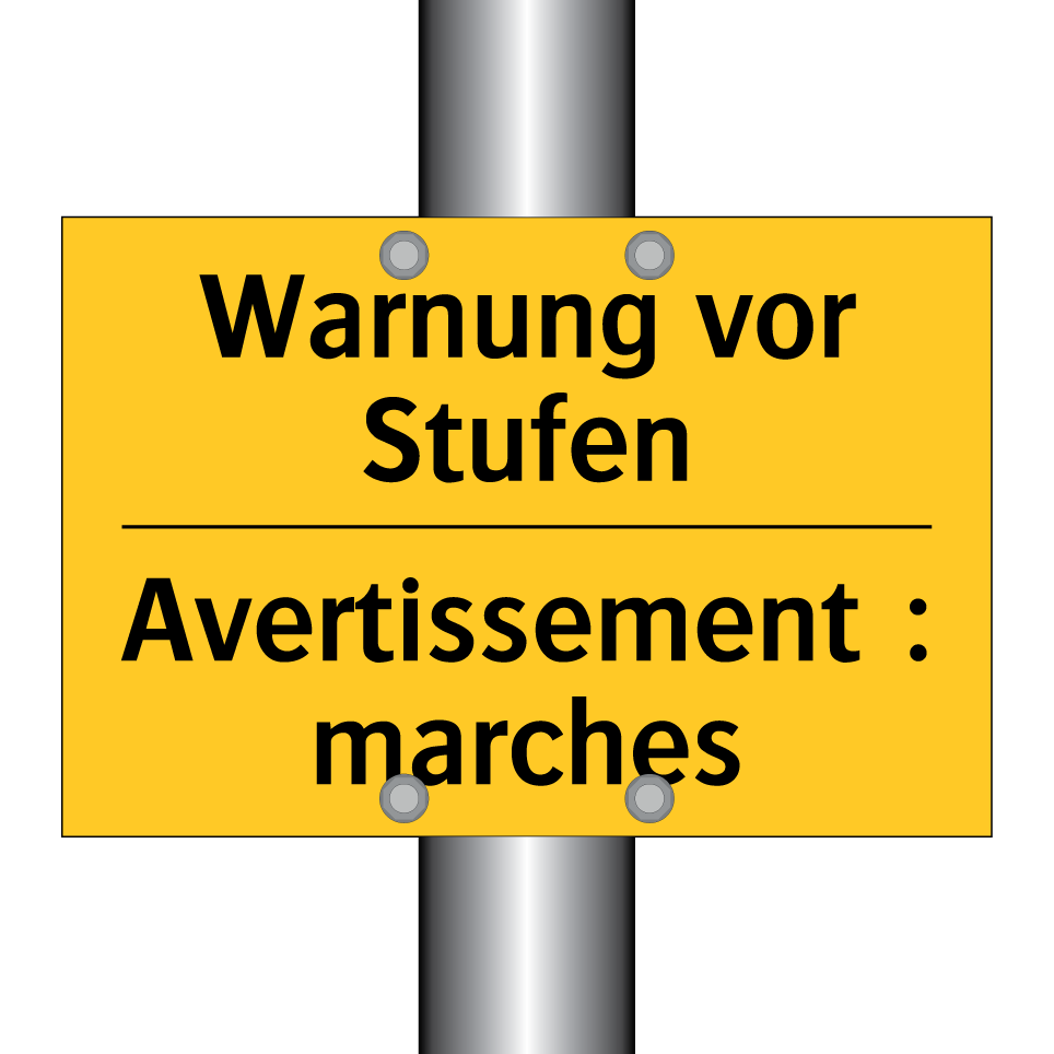 Warnung vor Stufen - Avertissement : marches