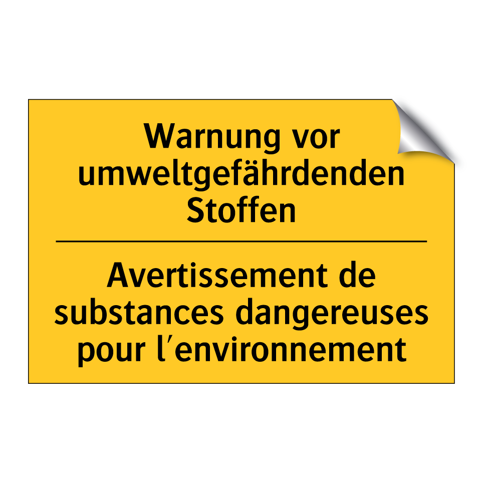 Warnung vor umweltgefährdenden  /.../ - Avertissement de substances dangereuses  /.../