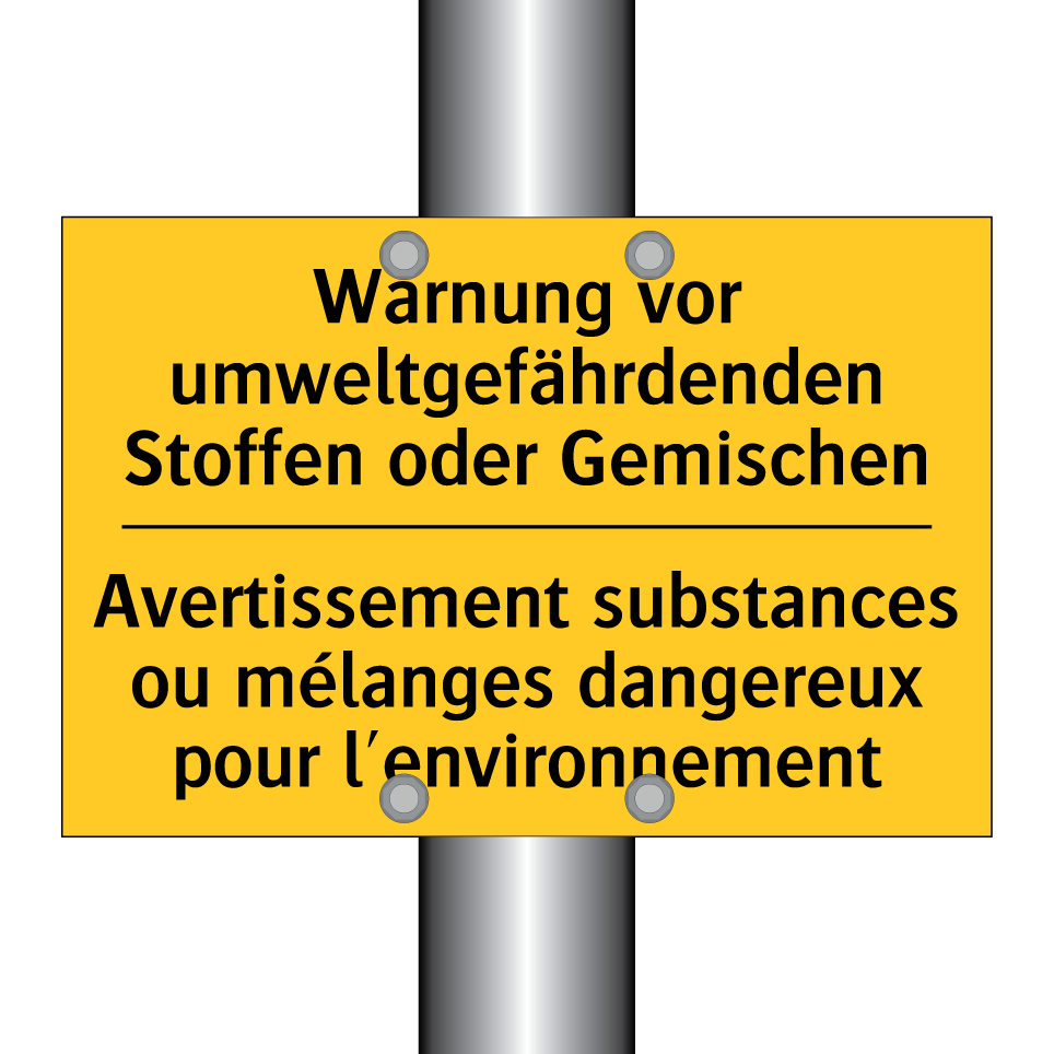 Warnung vor umweltgefährdenden  /.../ - Avertissement substances ou mélanges  /.../