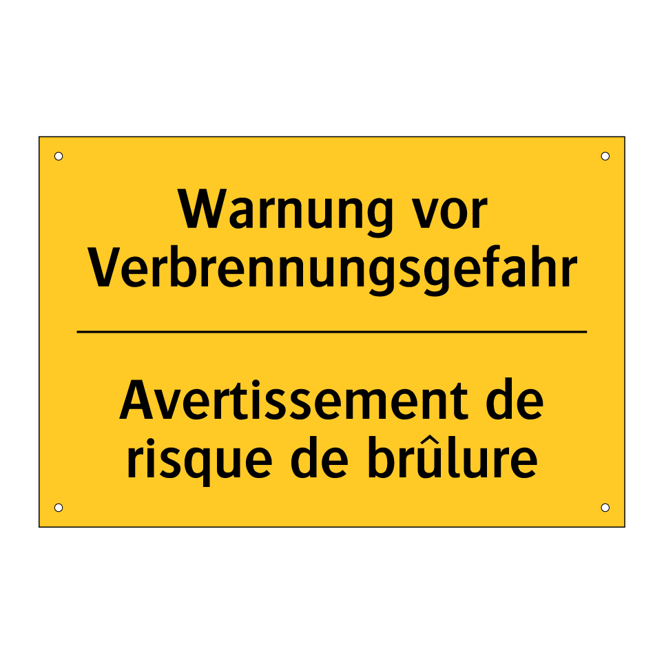 Warnung vor Verbrennungsgefahr - Avertissement de risque de brûlure /.../