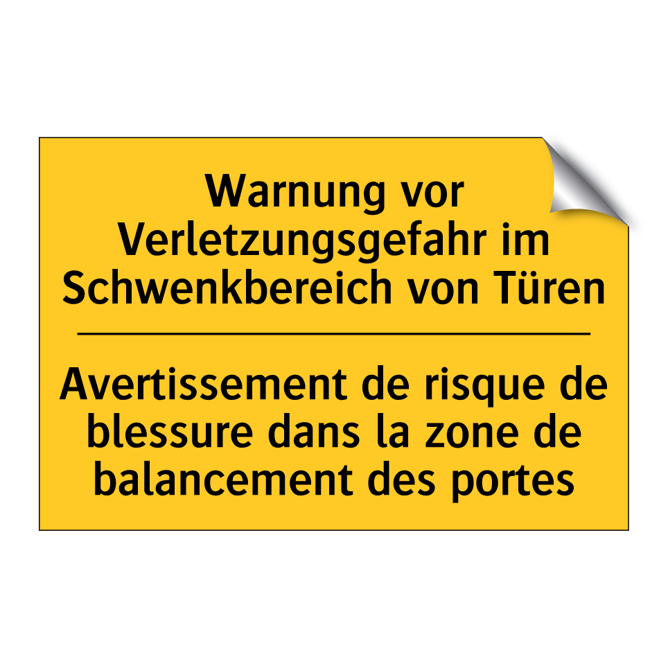 Warnung vor Verletzungsgefahr  /.../ - Avertissement de risque de blessure  /.../