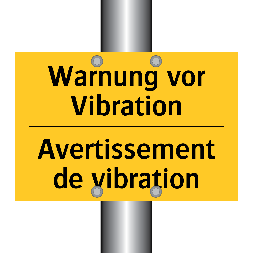 Warnung vor Vibration - Avertissement de vibration