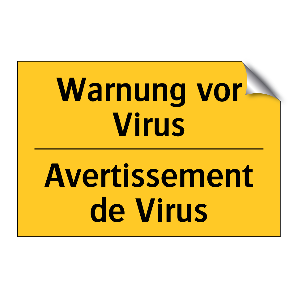 Warnung vor Virus - Avertissement de Virus