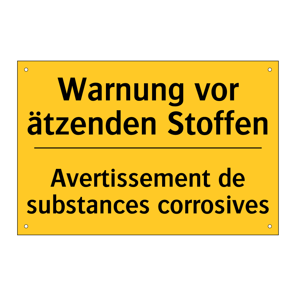 Warnung vor ätzenden Stoffen - Avertissement de substances corrosives /.../
