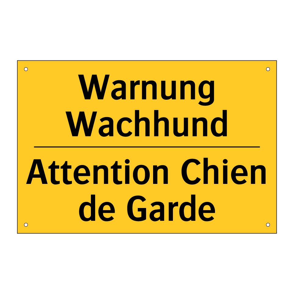 Warnung Wachhund - Attention Chien de Garde