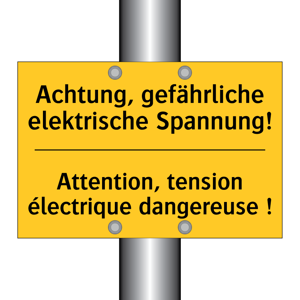 Achtung, gefährliche elektrische  /.../ - Attention, tension électrique  /.../