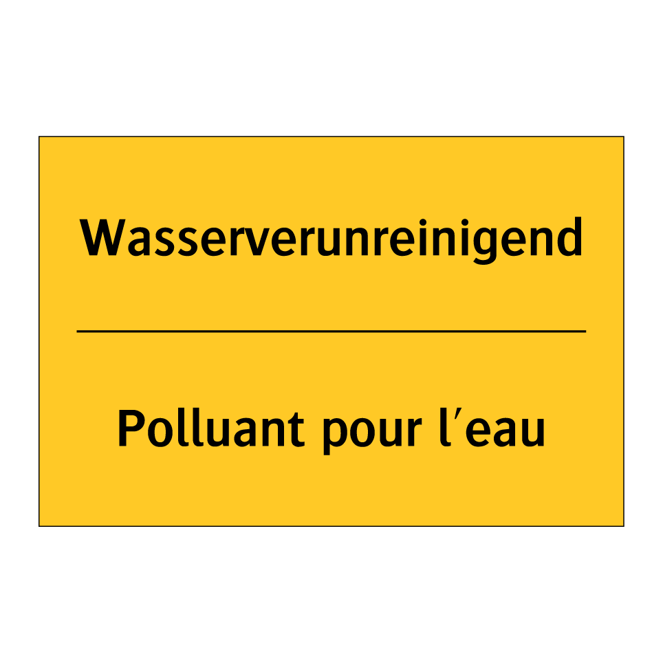 Wasserverunreinigend - Polluant pour l'eau