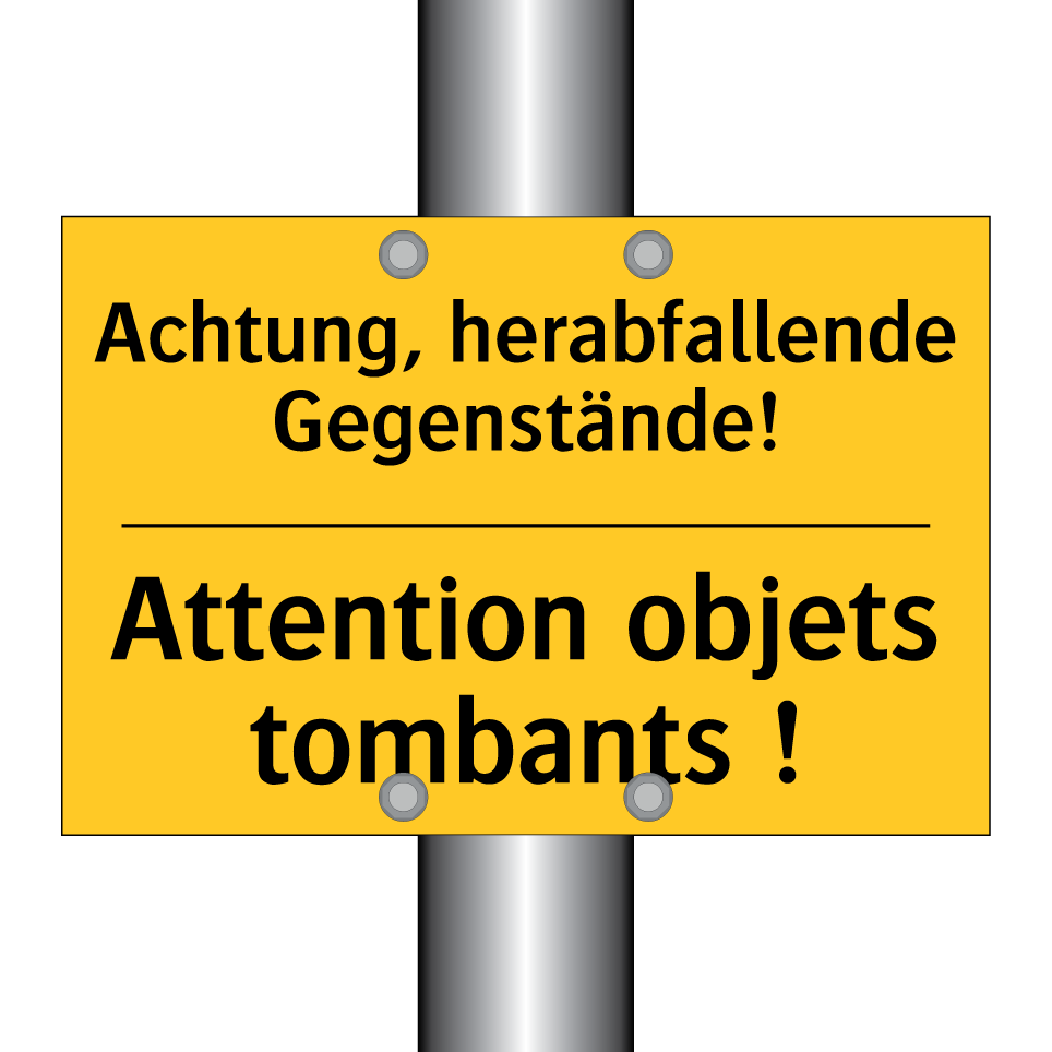 Achtung, herabfallende Gegenstände! /.../ - Attention objets tombants !