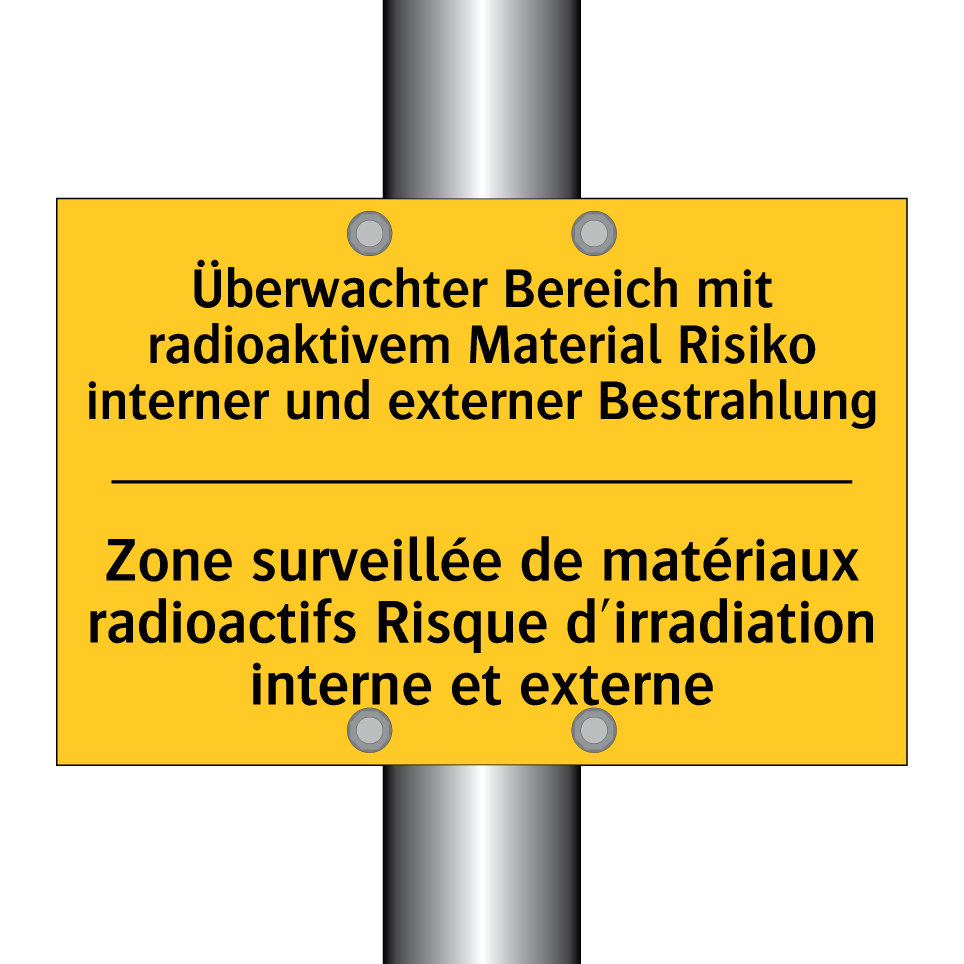 Überwachter Bereich mit radioaktivem  /.../ - Zone surveillée de matériaux radioactifs  /.../