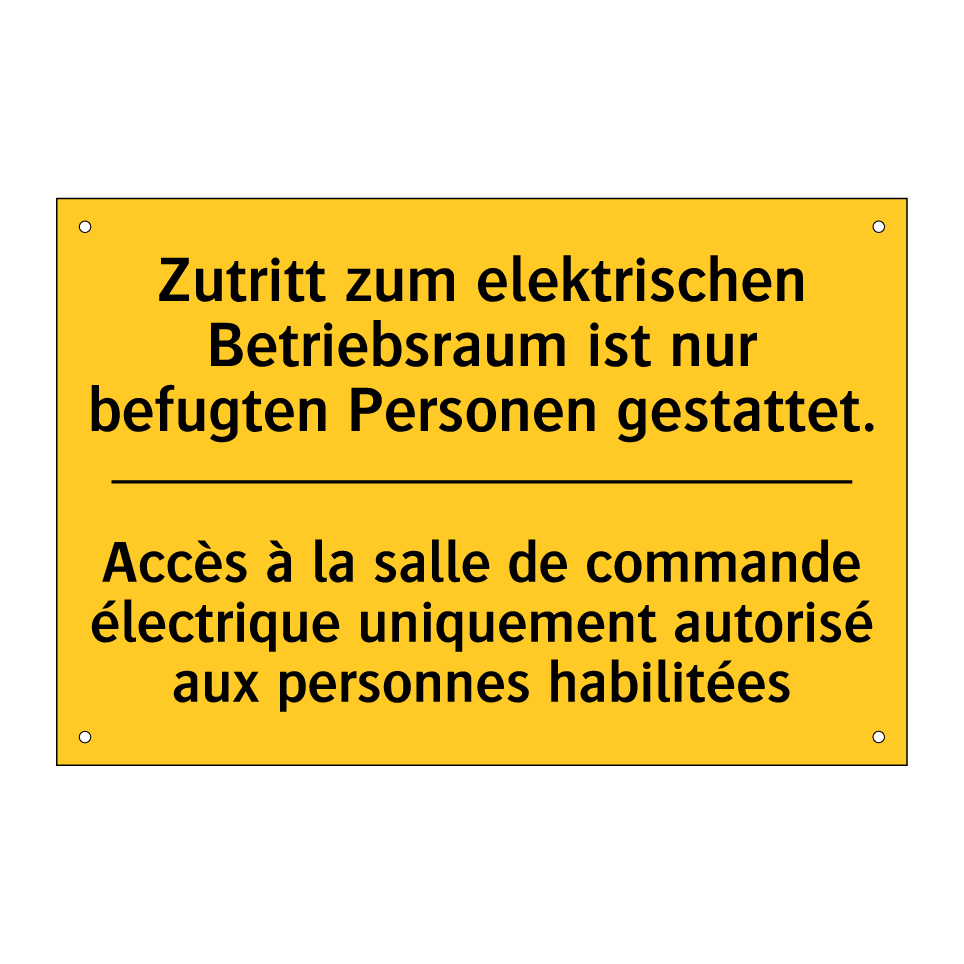 Zutritt zum elektrischen Betriebsraum  /.../ - Accès à la salle de commande électrique  /.../