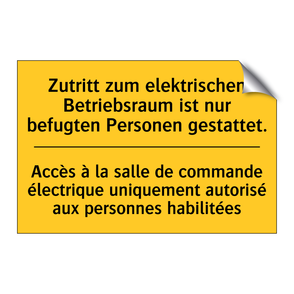 Zutritt zum elektrischen Betriebsraum  /.../ - Accès à la salle de commande électrique  /.../