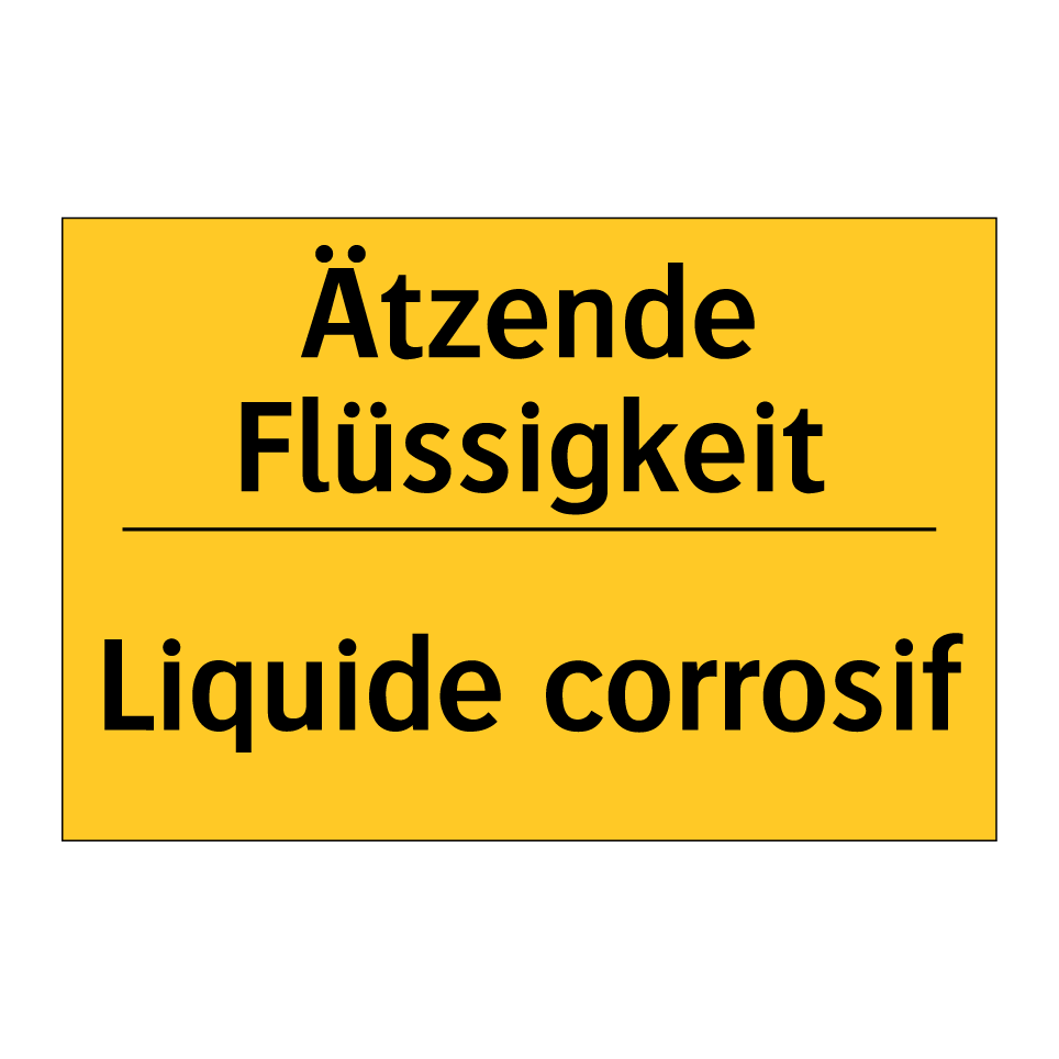 Ätzende Flüssigkeit - Liquide corrosif