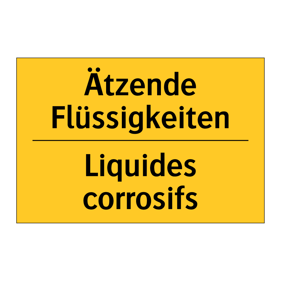 Ätzende Flüssigkeiten - Liquides corrosifs