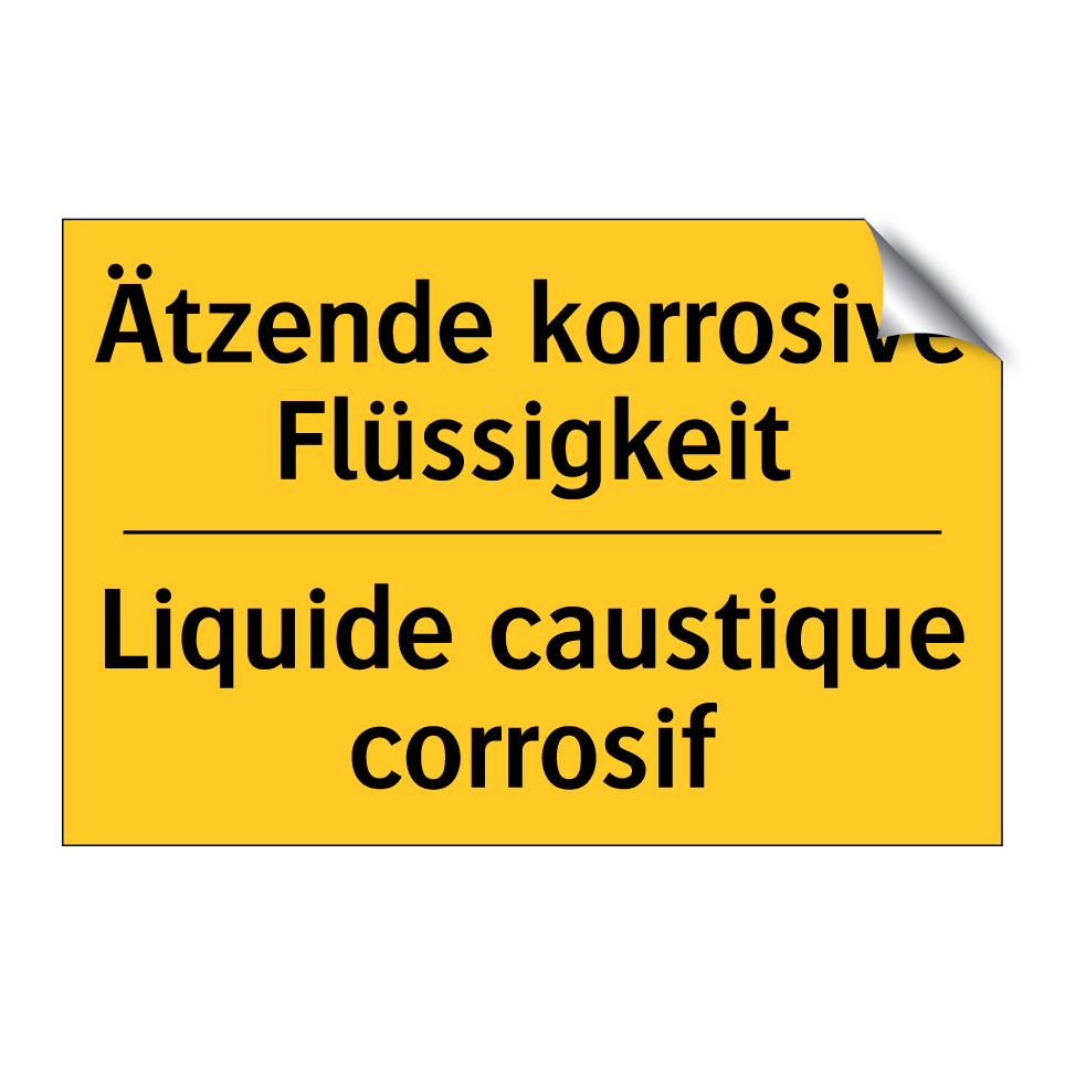 Ätzende korrosive Flüssigkeit - Liquide caustique corrosif