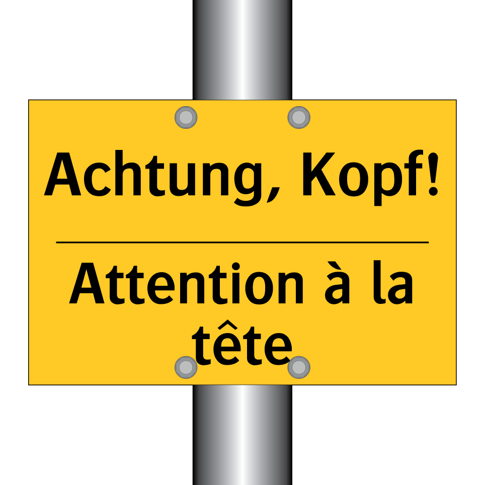 Achtung, Kopf! - Attention à la tête