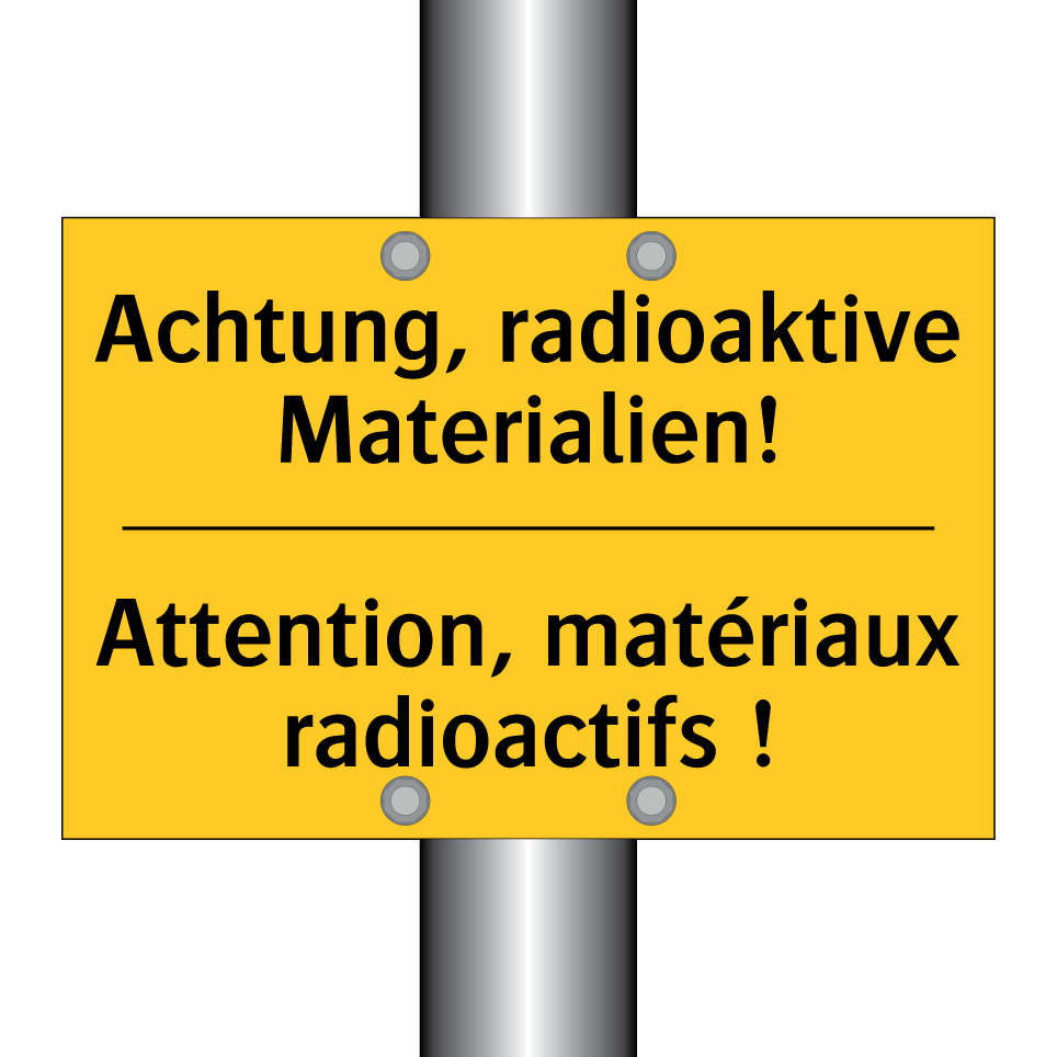 Achtung, radioaktive Materialien! /.../ - Attention, matériaux radioactifs  /.../
