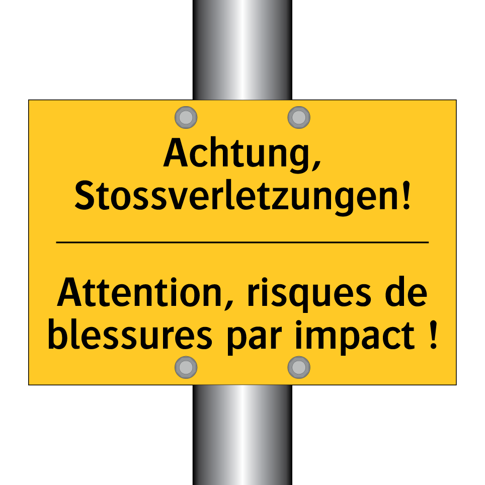Achtung, Stossverletzungen! - Attention, risques de blessures  /.../