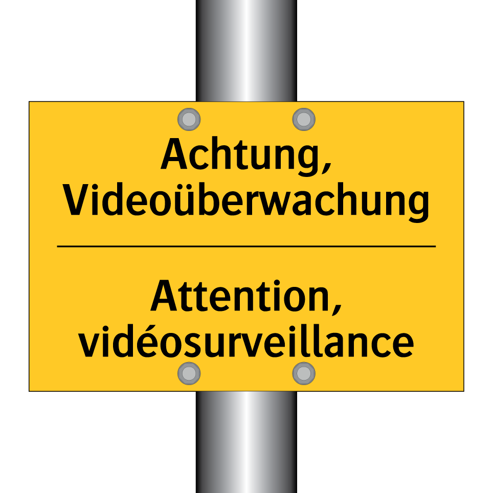 Achtung, Videoüberwachung - Attention, vidéosurveillance