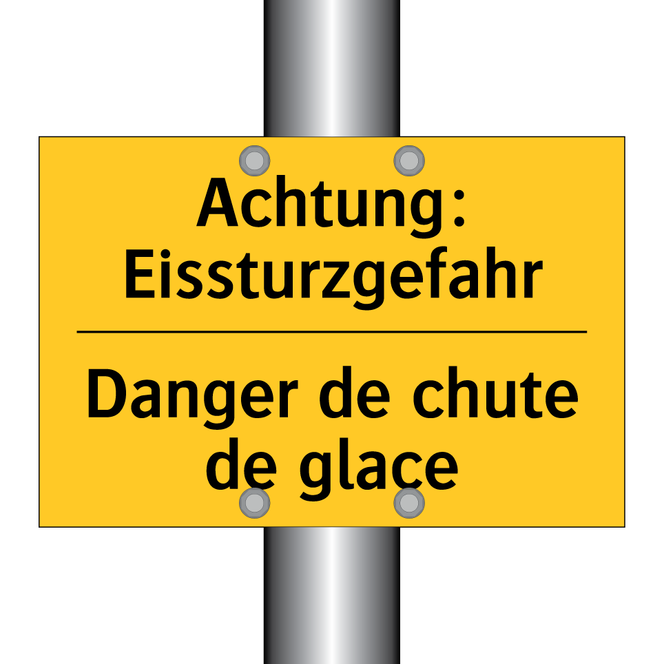 Achtung: Eissturzgefahr - Danger de chute de glace